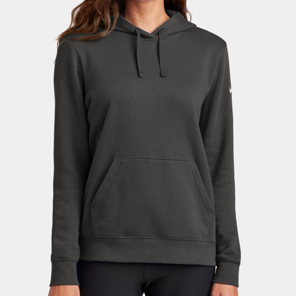 Ladies Club Fleece Sleeve Swoosh Pullover Hoodie Thumbnail